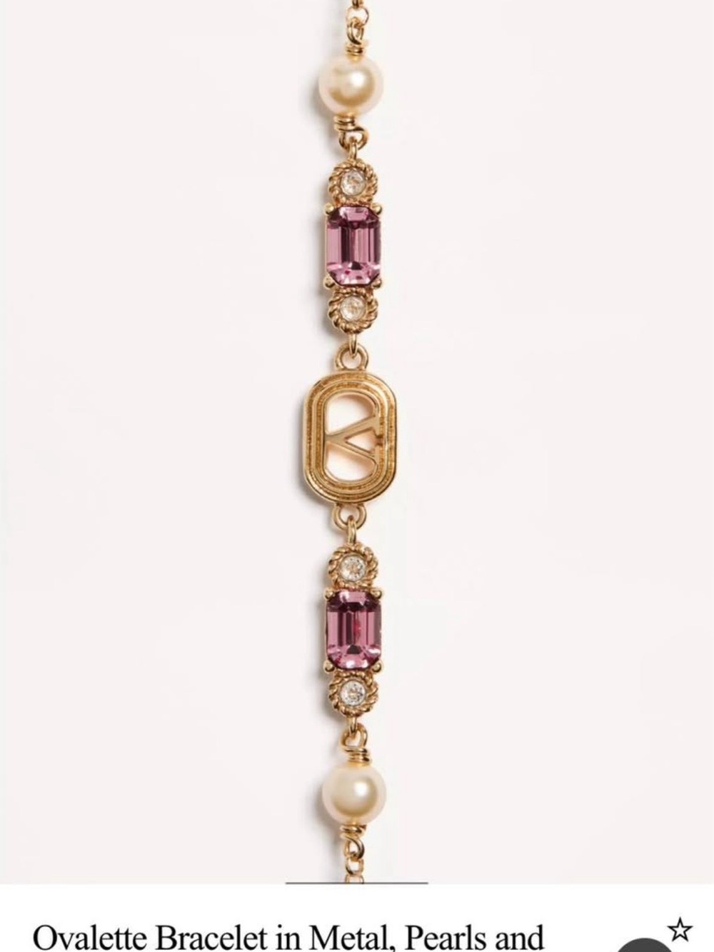 Valentino Ovalette Bracelet - Pearls & Swarovski Crystals